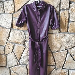 Calvin Klein faux leather dress - small